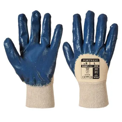 A330 - Mănuși  Nitrile Light Knitwrist / Portwest / Mănuși de protecție din material textil impregnate