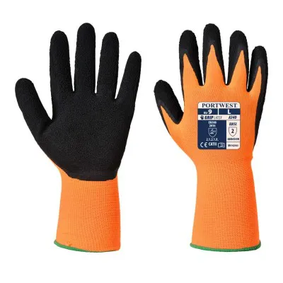 A340 - Mănuși HiVis Grip din latex / Portwest / Mănuși de protecție din material textil impregnate