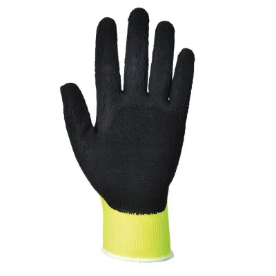 A340 - Mănuși HiVis Grip din latex / Portwest / Mănuși de protecție din material textil impregnate