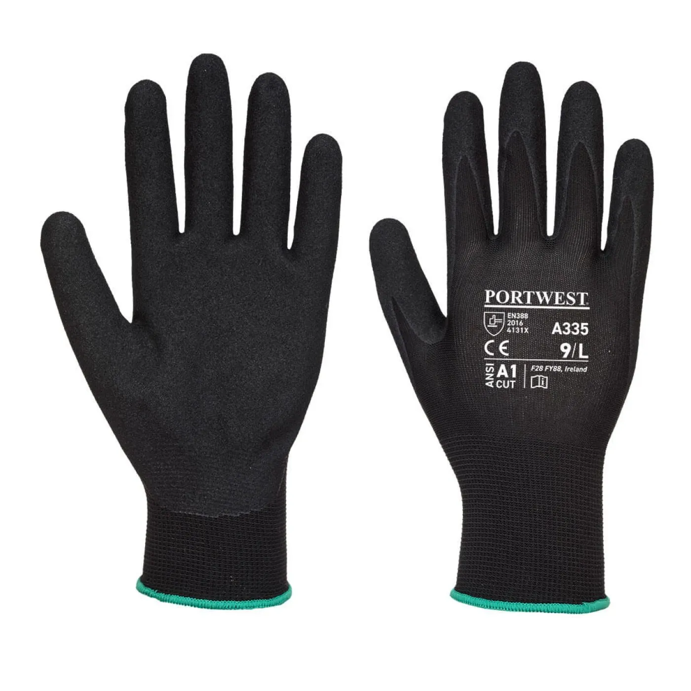 A335 - Mănuși Dermi-Grip NPR15 Nitrile Sandy / Portwest / Mănuși de protecție din material textil impregnate