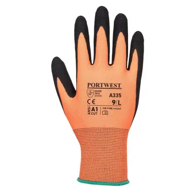 A335 - Mănuși Dermi-Grip NPR15 Nitrile Sandy / Portwest / Mănuși de protecție din material textil impregnate