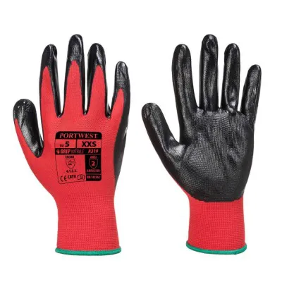 A319 - Mănuși Flexo Grip Nitrile în ambalaj individual / Portwest / Mănuși de protecție din material textil impregnate