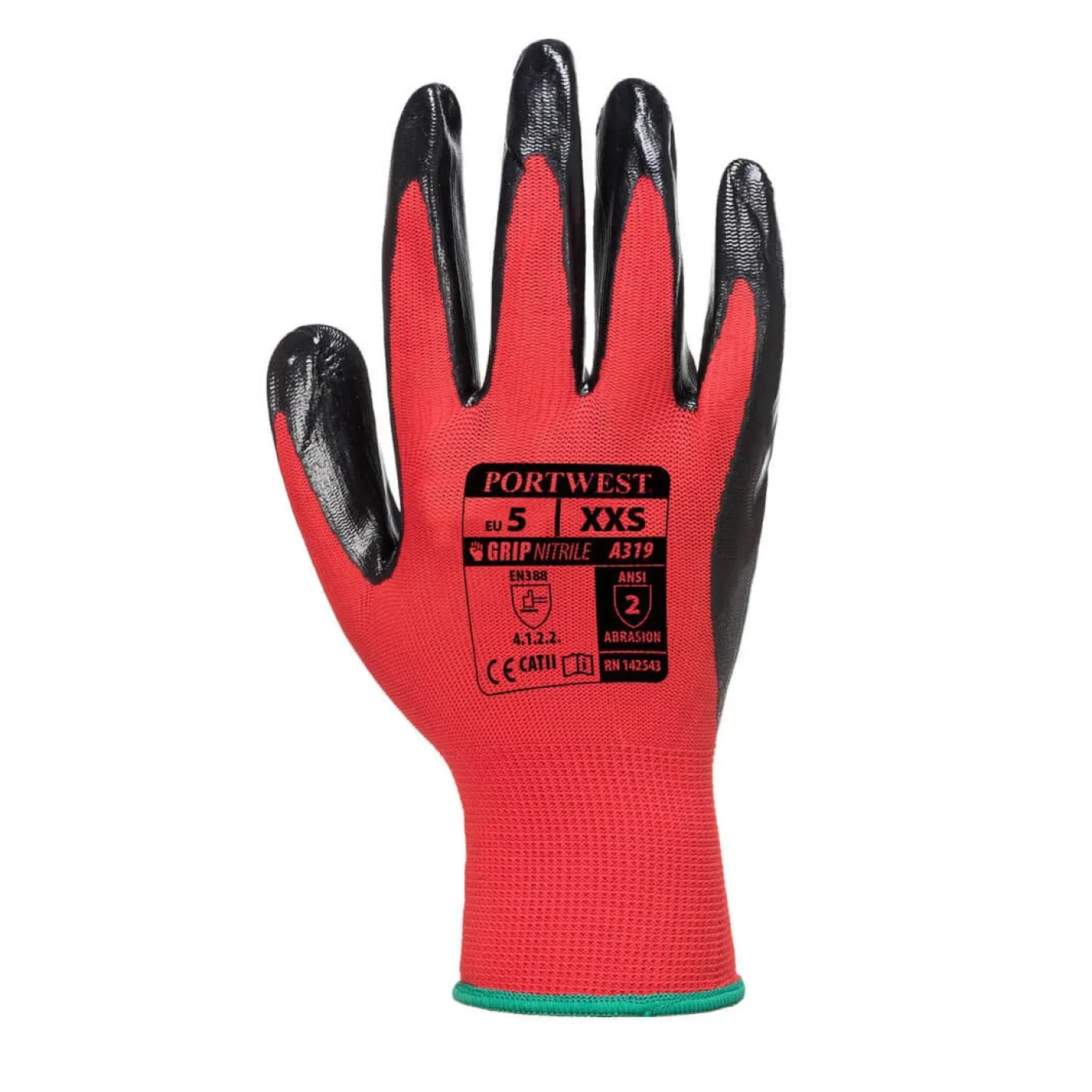 A319 - Mănuși Flexo Grip Nitrile în ambalaj individual / Portwest / Mănuși de protecție din material textil impregnate