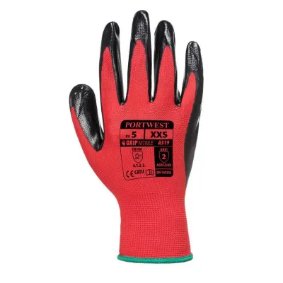 A319 - Mănuși Flexo Grip Nitrile în ambalaj individual / Portwest / Mănuși de protecție din material textil impregnate