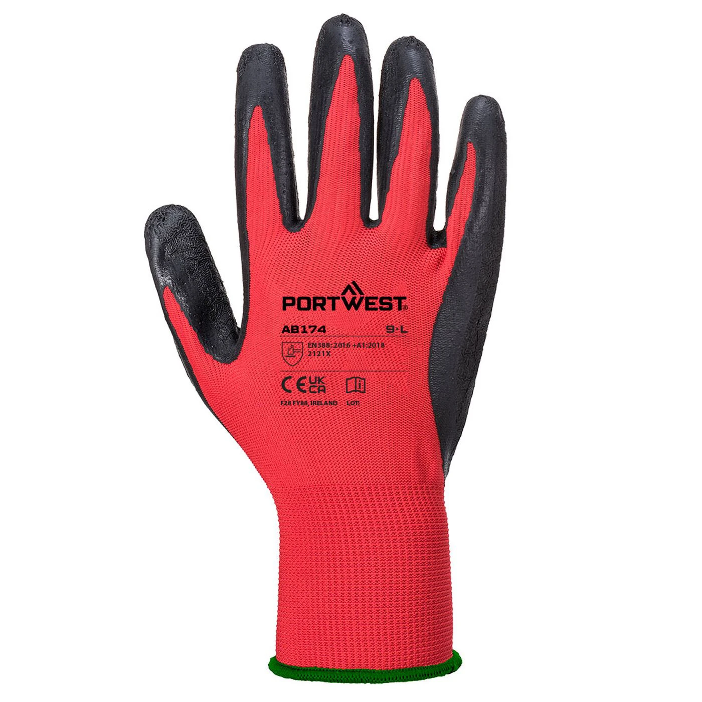 AB174 - Mănuși Latex Flex Grip A174 (12 perechi) / Portwest / Mănuși de protecție din material textil impregnate
