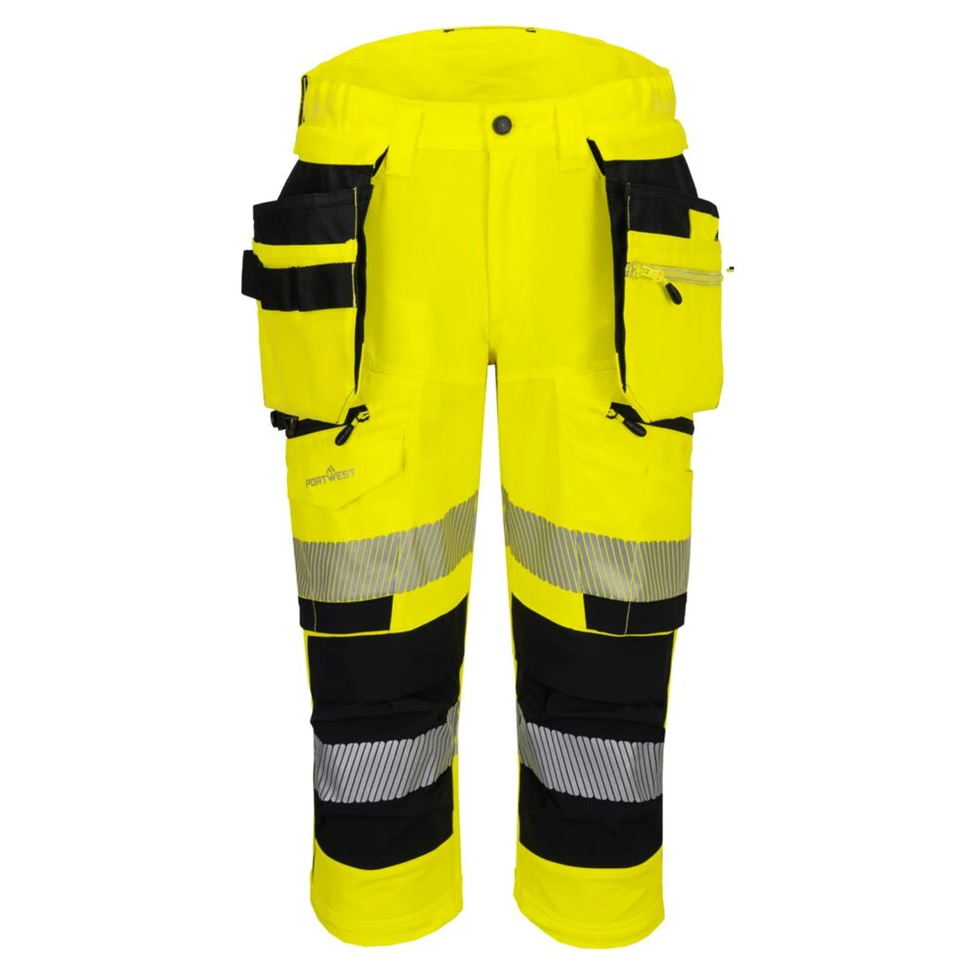DX402 - Pantaloni 3/4 DX4 HiVis / Portwest / Pantaloni scurți de lucru