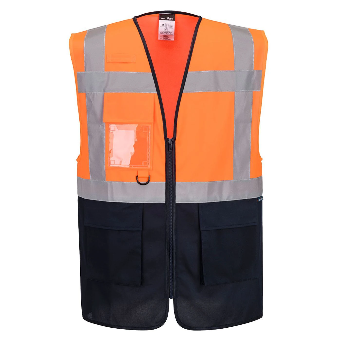 ES076 - Vestă de lucru ES1 Essential HiVis Contrast Executive / Portwest / Veste de lucru și de semnalizare