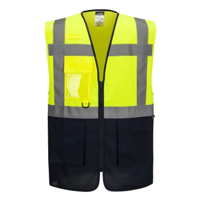 ES076 - Vestă de lucru ES1 Essential HiVis Contrast Executive / Portwest / Veste de lucru și de semnalizare
