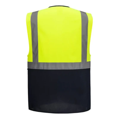 ES076 - Vestă de lucru ES1 Essential HiVis Contrast Executive / Portwest / Veste de lucru și de semnalizare
