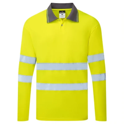 ES277 - Tricou polo cu mânecă lungă ES1 Essential HiVis / Portwest / Tricouri, bluze, cămăși