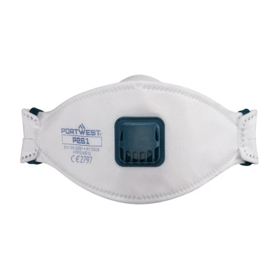 P261 - Set 10 măști FFP2 Dolomite cu valvă / Portwest / Semimăști simple cu supapă FFP2