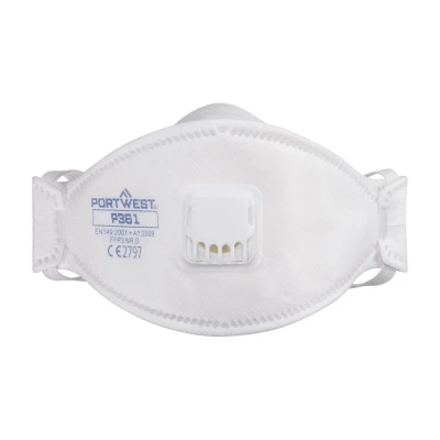 P361 - Set 10 măști FFP3 Dolomite trifold cu valvă / Portwest / Semimăști simple cu supapă FFP3