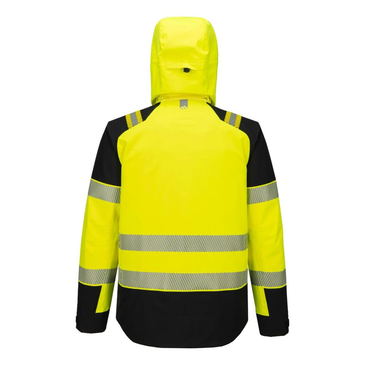T166 - Jachetă de ploaie HiVis PW3 cu glugă (3 straturi) / Portwest / Jachete și geci