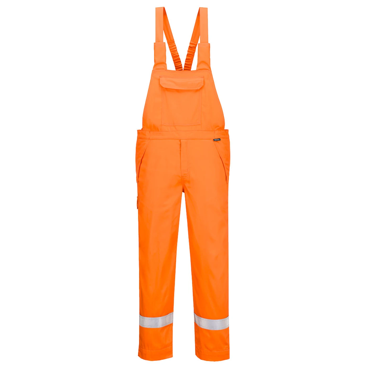 FR418 - Pantaloni ignifugi cu pieptar, rezistenți la substanțe chimice / Portwest / Pantaloni, salopete, colanți