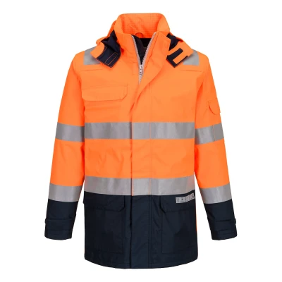FR605 - Jachetă Bizflame HiVis, impermeabilă și ignifugă / Portwest / Îmbrăcăminte antistatică și ignifugă