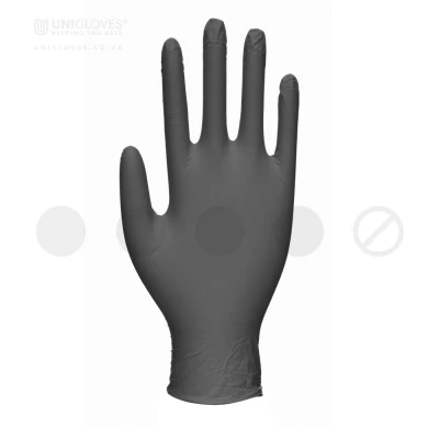Mănuși de protecție BioTouch Black (100 buc./set) / Unigloves / Mănuși de unică folosință