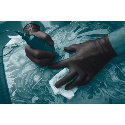 Mănuși de protecție BioTouch Black (100 buc./set) / Unigloves / Mănuși de unică folosință