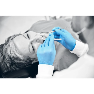 Mănuși din nitril nepudrate Blue Pearl (100 buc./set) / Unigloves / Mănuși de unică folosință