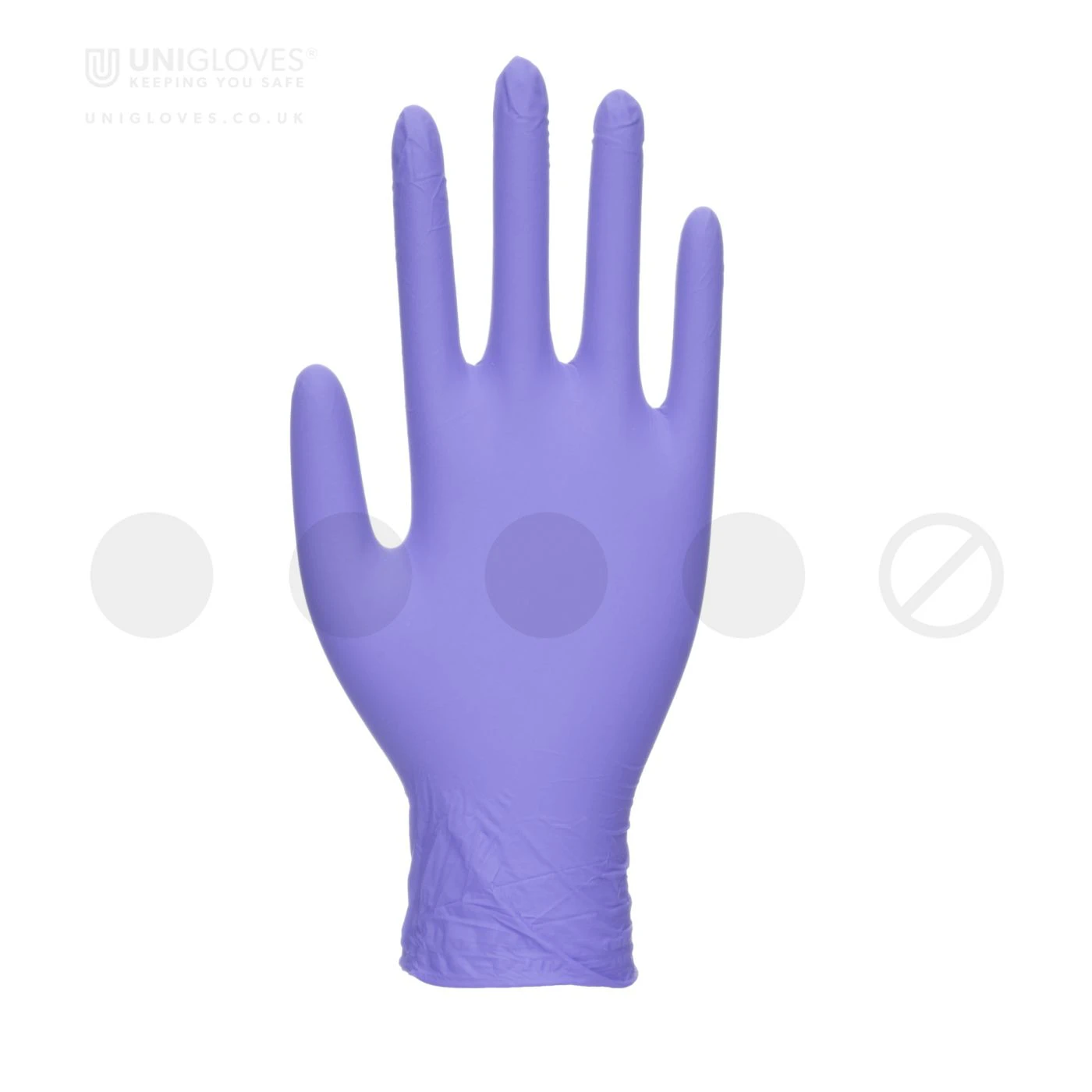 Mănuși din nitril nepudrate Sapphire Pearl (100 buc./set) / Unigloves / Mănuși de unică folosință
