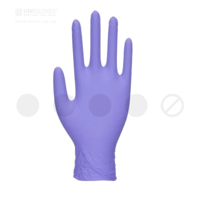 Mănuși din nitril nepudrate Sapphire Pearl (100 buc./set) / Unigloves / Mănuși de unică folosință