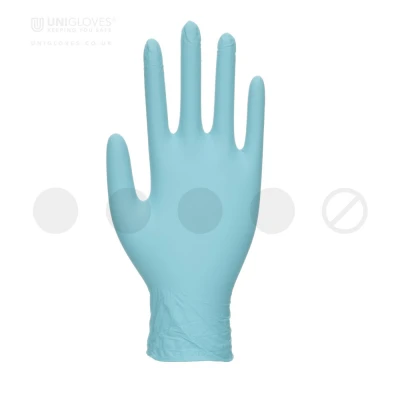 Mănuși din nitril nepudrate Opal Pearl (100 buc./set) / Unigloves / Mănuși de unică folosință