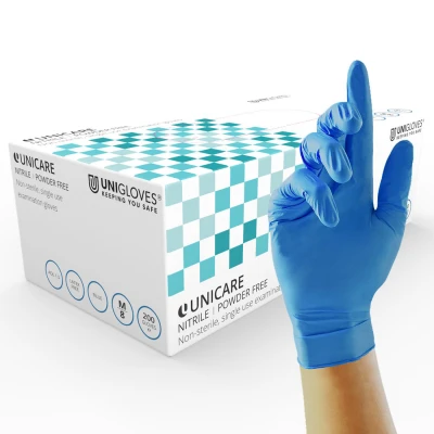 Mănuși de unică folosință de uz medical Unicare Nitrile (200s) / Unigloves / Mănuși de unică folosință