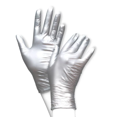 Mănuși nitrilice fără pudră Fancy Silver (100 buc./set) / Unigloves / Mănuși de unică folosință