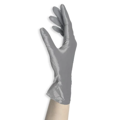 Mănuși nitrilice fără pudră Fancy Silver (100 buc./set) / Unigloves / Mănuși de unică folosință