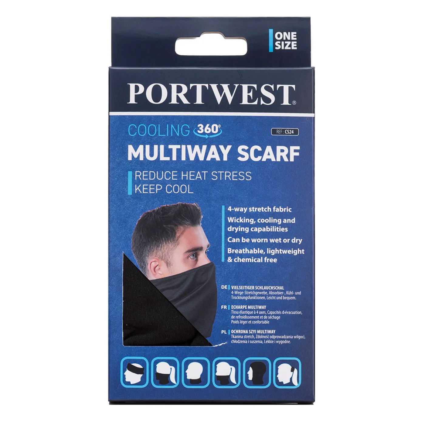 CS24 - Eșarfă Multiway / Portwest / Șepci, căciuli, bonete, capeline