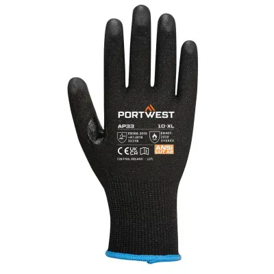 AP33 - Mănuși Touchscreen PU (12 perechi) / Portwest / Mănuși de protecție antităiere, antiînțepare