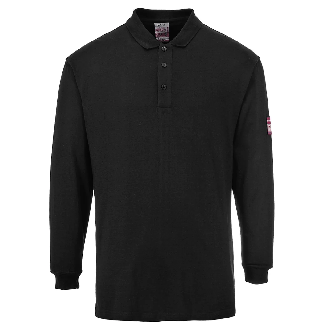 FR10 - Tricou Polo cu mâneci lungi, ignifug și antistatic / Portwest / Îmbrăcăminte antistatică și ignifugă