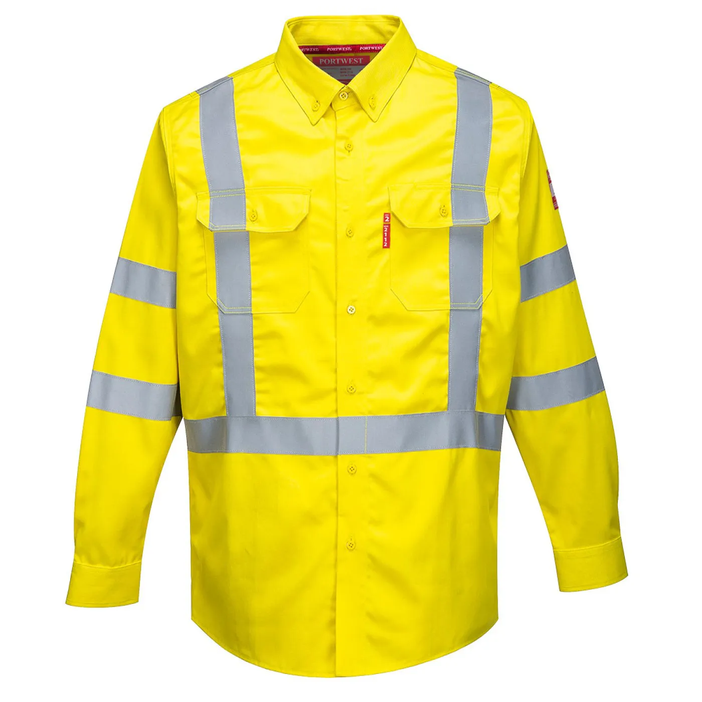 FR95 - Cămașă Bizflame FR HiVis 88/12 / Portwest / Îmbrăcăminte antistatică și ignifugă