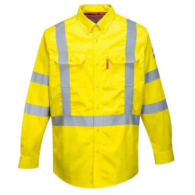 FR95 - Cămașă Bizflame FR HiVis 88/12 / Portwest / Îmbrăcăminte antistatică și ignifugă