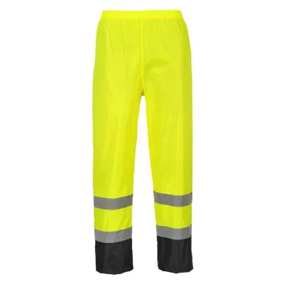 H444 - Pantaloni de ploaie HiVis Classic Contrast / Portwest / Pantaloni, salopete, colanți