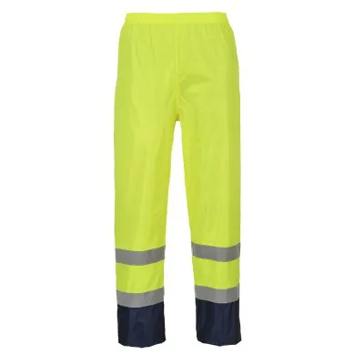 H444 - Pantaloni de ploaie HiVis Classic Contrast / Portwest / Pantaloni, salopete, colanți