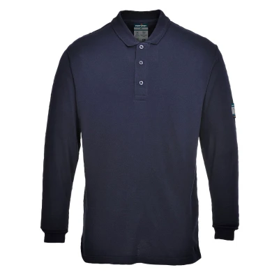 FR10 - Tricou Polo cu mâneci lungi, ignifug și antistatic / Portwest / Îmbrăcăminte antistatică și ignifugă