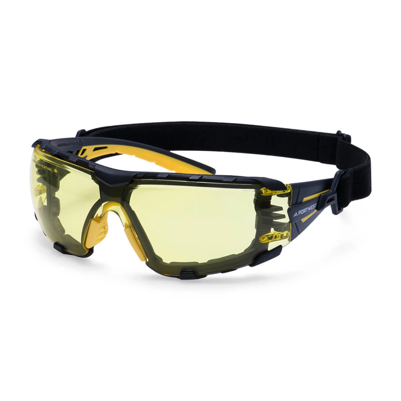 PS28 - Ochelari de protecție cu șnur de prindere Tech Look Pro KN / Portwest / Ochelari de protecție cu lentile galbene