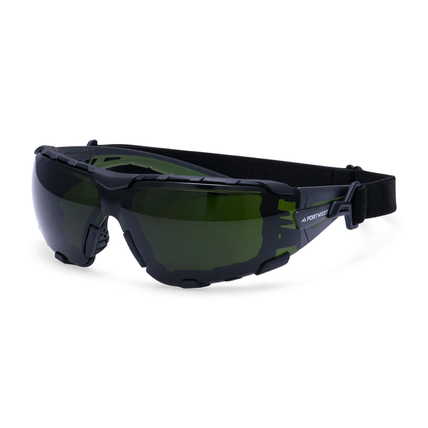 PS28 - Ochelari de protecție cu șnur de prindere Tech Look Pro KN cu lentile verzi / Portwest / Ochelari de protecție cu lentile galbene