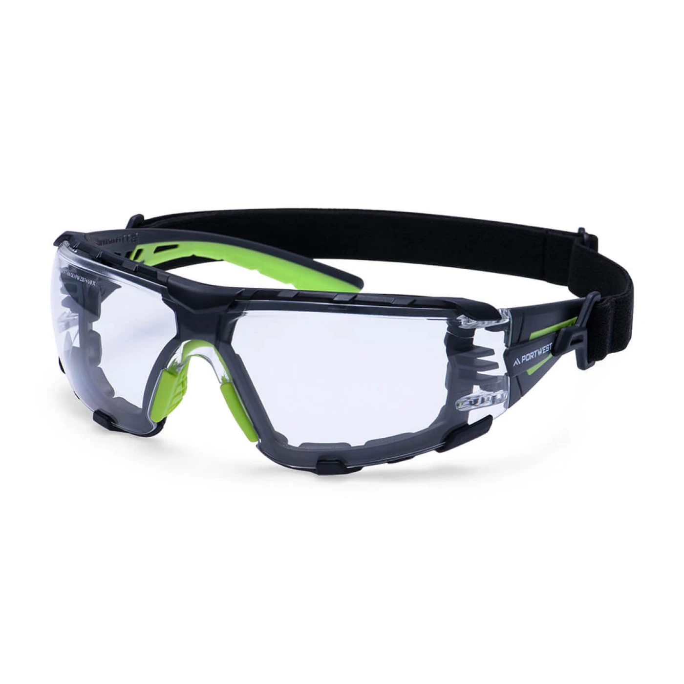 PS28 - Ochelari de protecție cu șnur de prindere Tech Look Pro KN cu lentile verzi / Portwest / Ochelari de protecție cu lentile galbene
