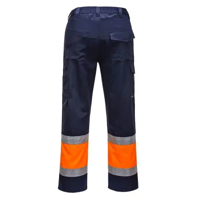 E049 - Pantaloni HiVis Combat bicolor / Portwest / Pantaloni, salopete, colanți