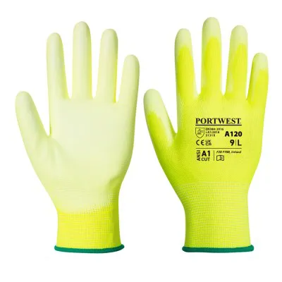 A120 - Mănuși PU Palm / Portwest / Mănuși de protecție din material textil impregnate