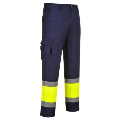 E049 - Pantaloni HiVis Combat bicolor / Portwest / Pantaloni, salopete, colanți