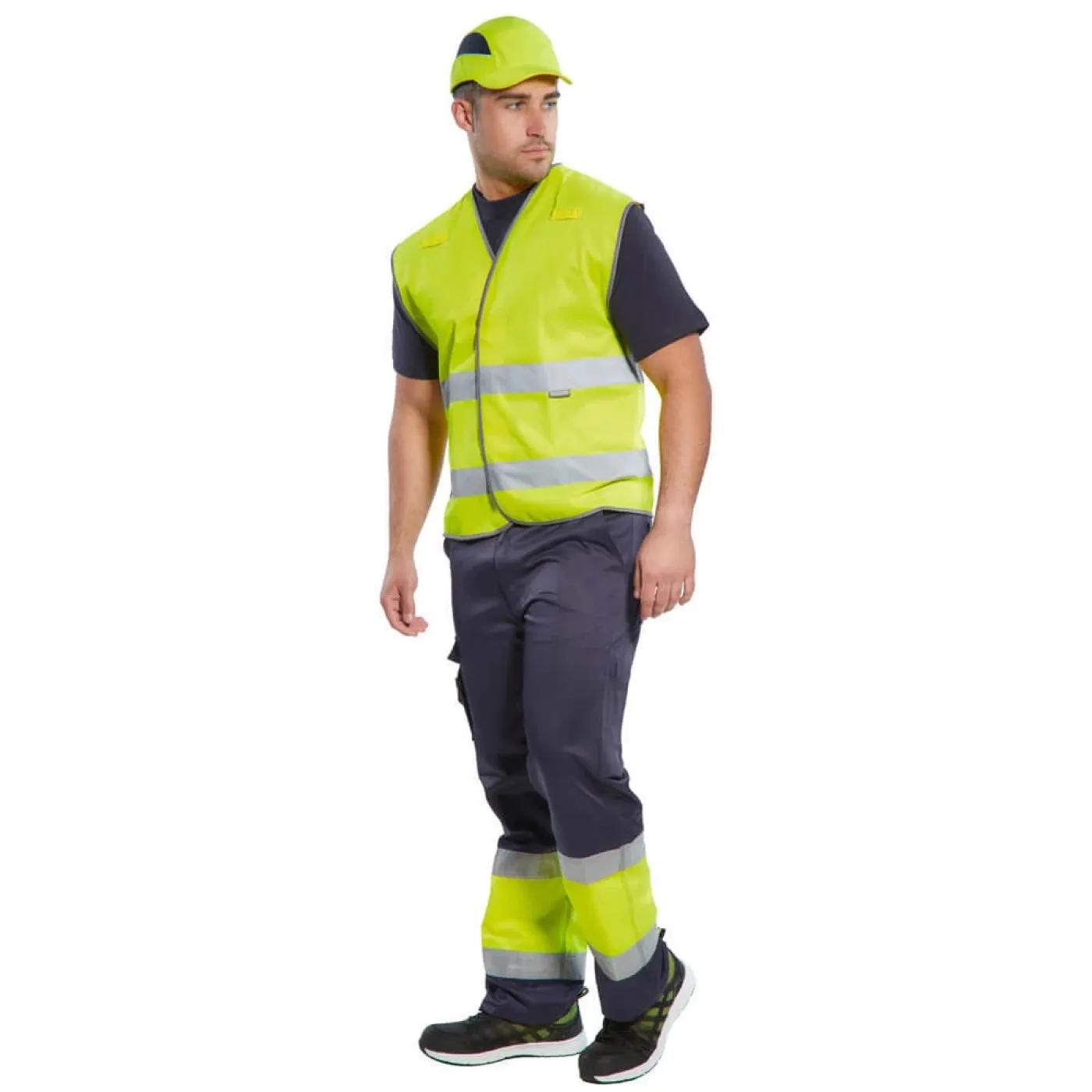 E049 - Pantaloni HiVis Combat bicolor / Portwest / Pantaloni, salopete, colanți