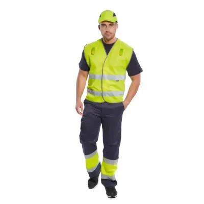 E049 - Pantaloni HiVis Combat bicolor / Portwest / Pantaloni, salopete, colanți