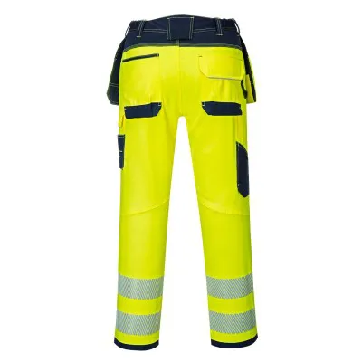 T501 - Pantaloni PW3 de lucru Holster HiVis / Portwest / Pantaloni, salopete, colanți