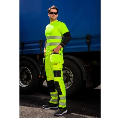 T501 - Pantaloni PW3 de lucru Holster HiVis / Portwest / Pantaloni, salopete, colanți