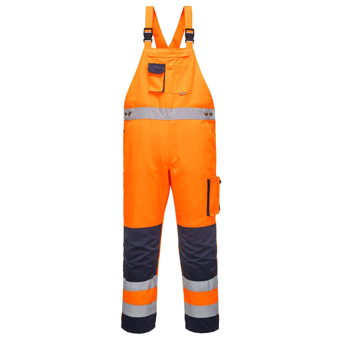 TX52 - Salopeta cu Pieptar Dijon HI VIS / Portwest / Pantaloni, salopete, colanți