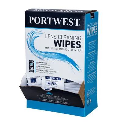 PA01 - Șervețele pentru curățarea lentilelor (100 buc.) / Portwest / Accesorii, sticle, filtre, diverse protecția ochilor