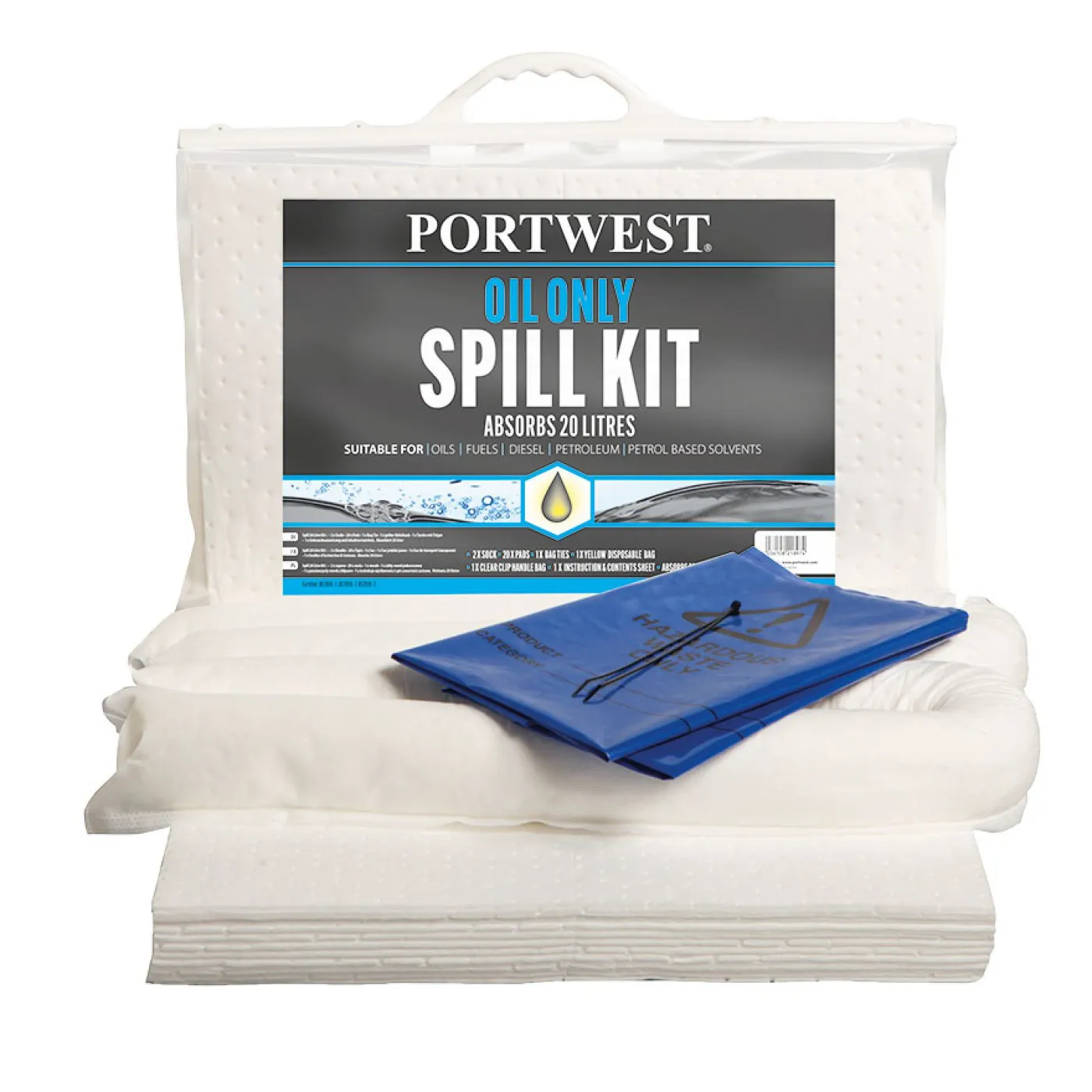 SM60 - Set absorbție uleiuri 20L / Portwest / Absorbante lichide, uleiuri și substanțe periculoase