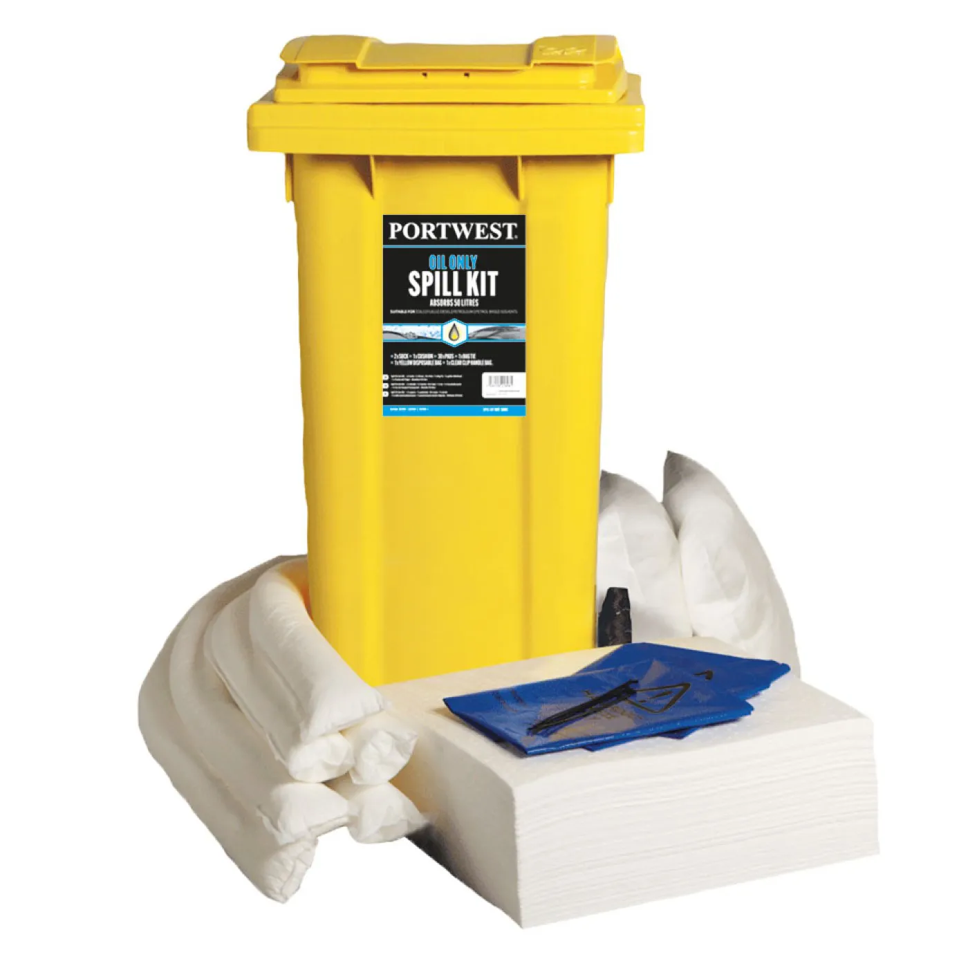 SM63 - Set absorbție uleiuri 120L / Portwest / Absorbante lichide, uleiuri și substanțe periculoase